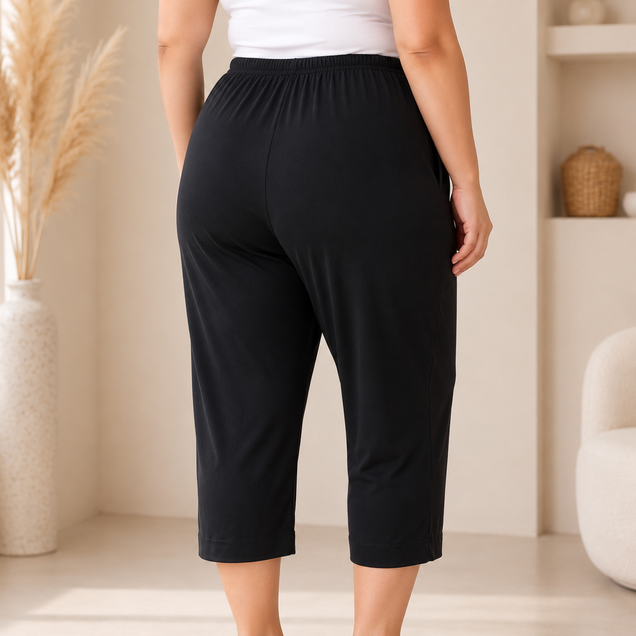 JERSEY-CAPRIS-BLACK
