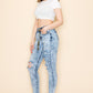 PRIVATE ORDER ACID WASH DISTRESSED SKINNY